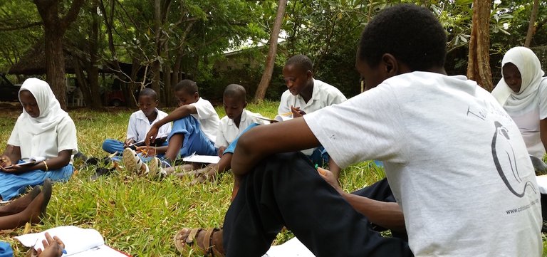 School children visit the centre every week during term time to spend the day learning about conservation and local wildlife © Kelly Martin 