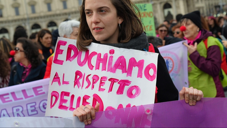violence against women, italy, protest