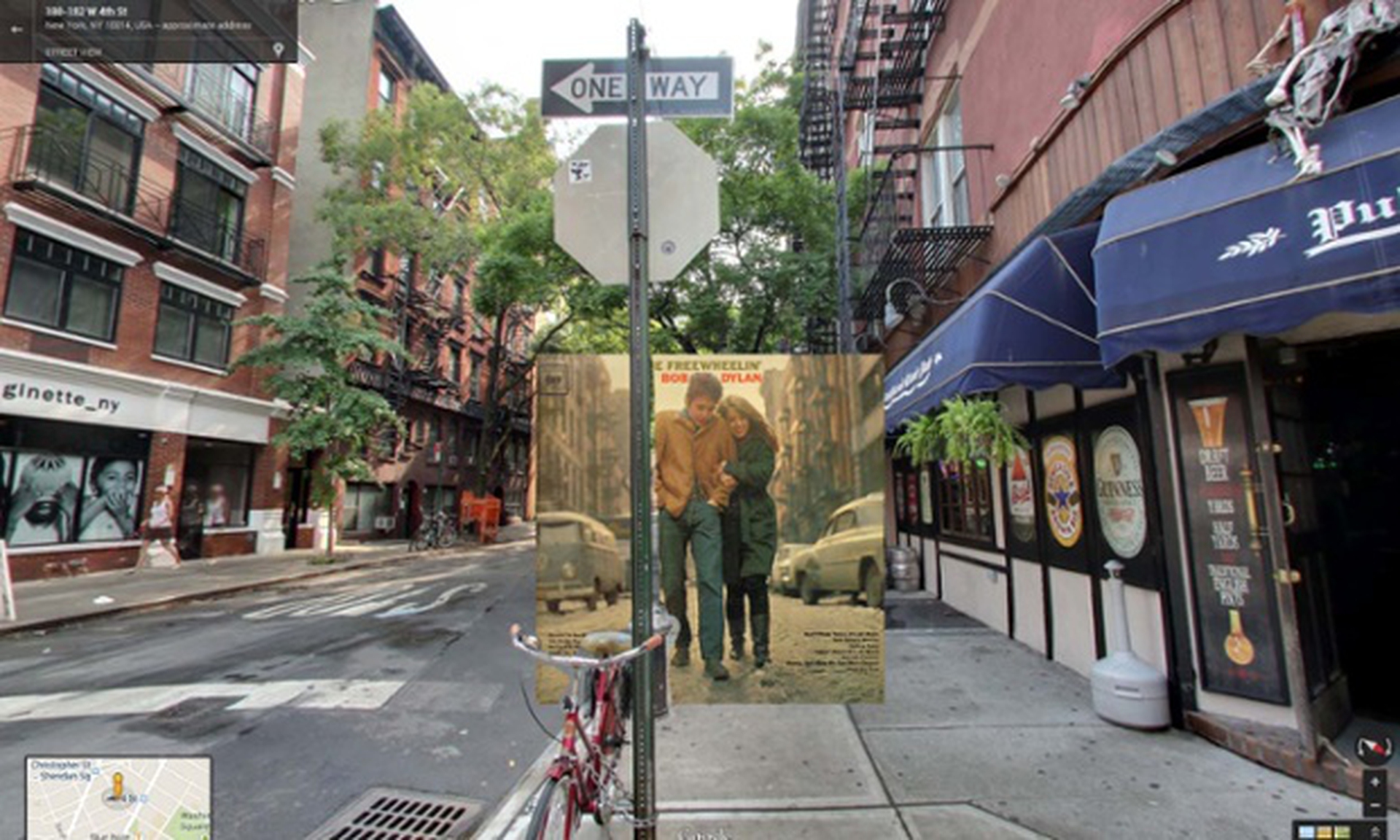 Copertine di album famosi nel punto esatto di Google street view