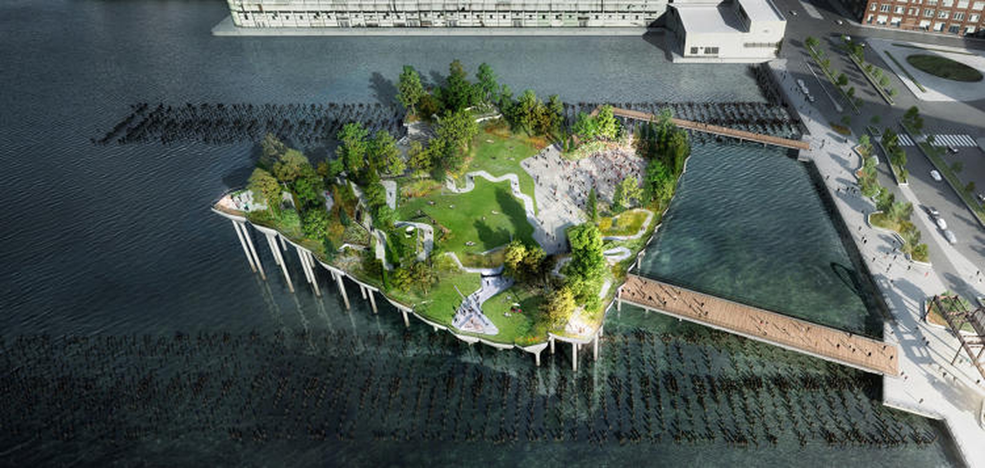 L'oasi urbana che sorgerà sulle rive dell'Hudson a New York