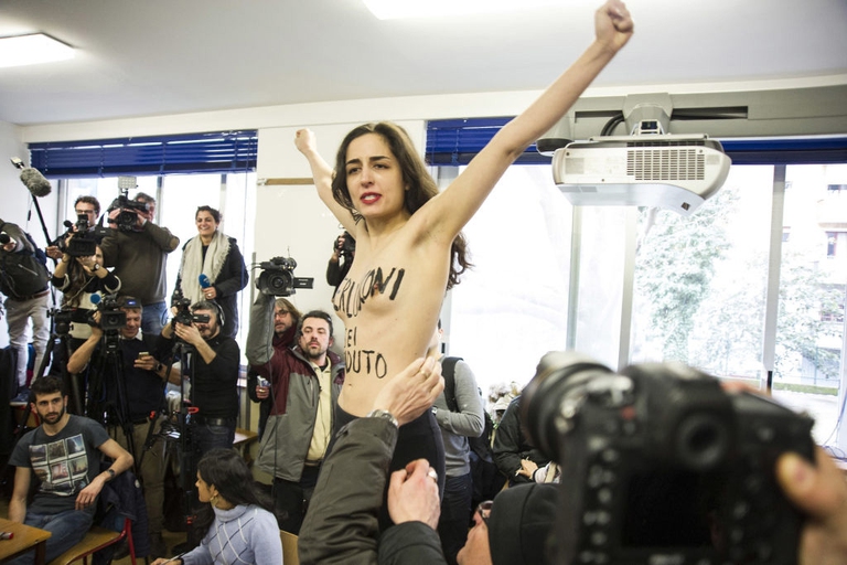 elezioni politiche 2018 femen milano silvio berlusconi