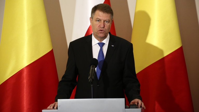 Il presidente Klaus Iohannis in una foto di Jakob Ratz/Pacific Press/LightRocket via Getty Images