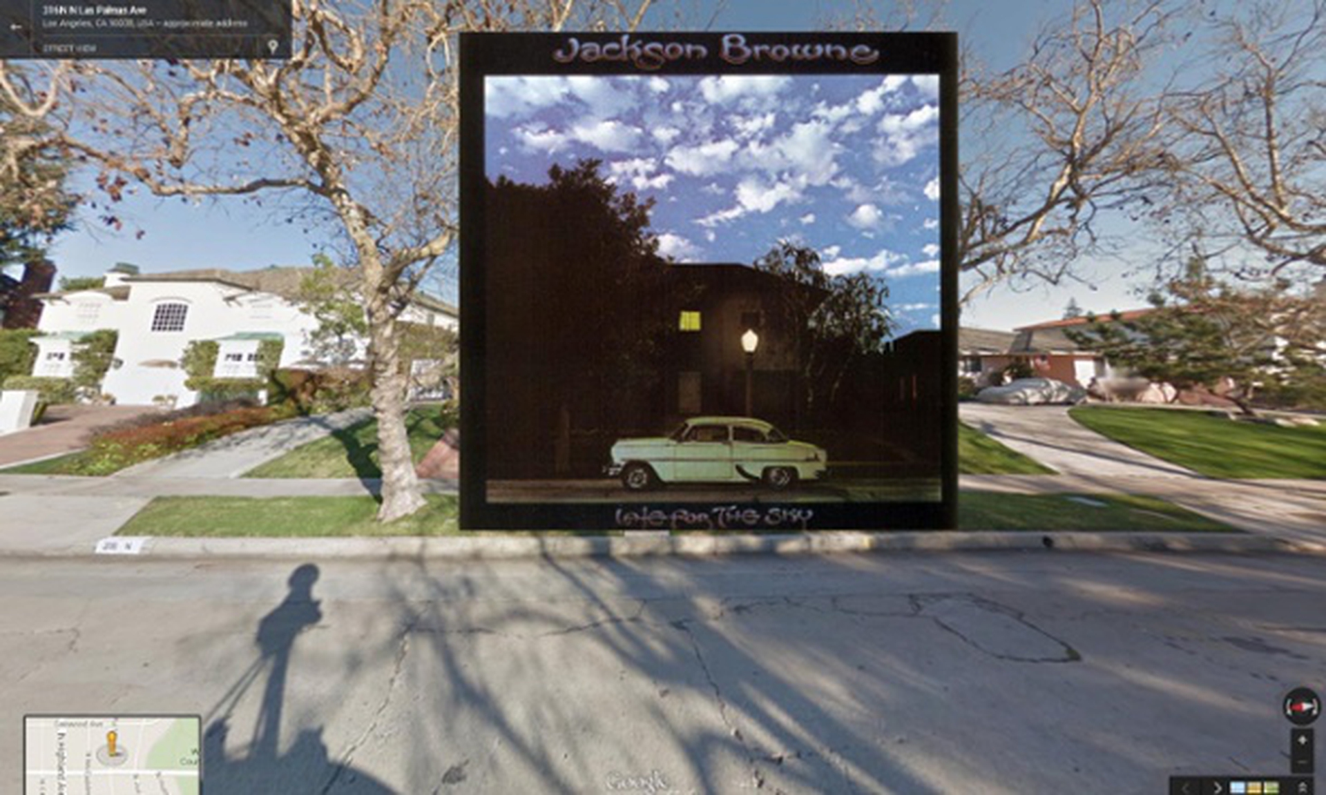 Copertine di album famosi nel punto esatto di Google street view