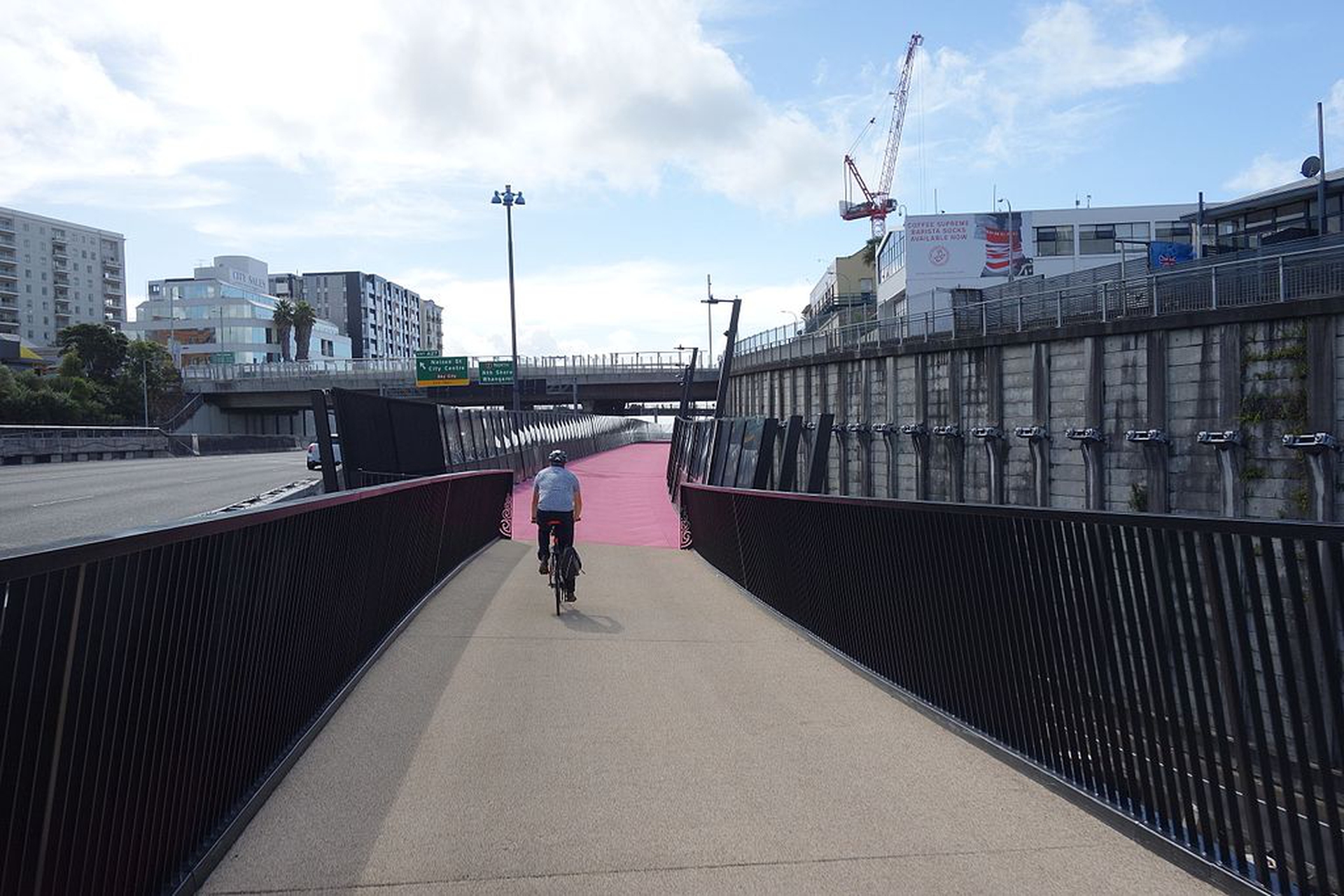 Nelson Street Cycleway, the entrance
