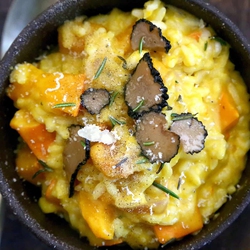 Risotto zucca, latte e tartufo © Beatrice Spagoni