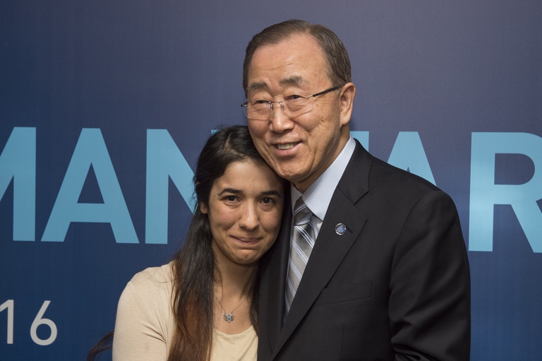 Nadia Murad e Ban-Ki-moon