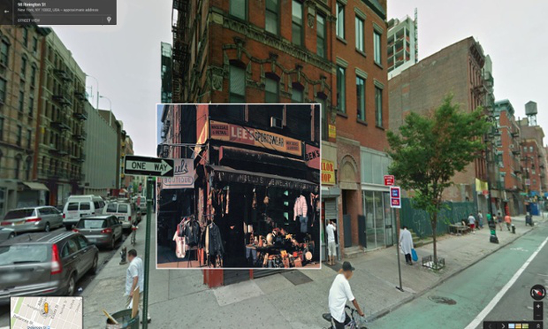 Copertine di album famosi nel punto esatto di Google street view