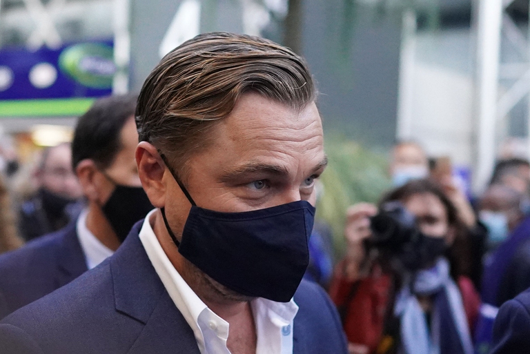 Leonardo DiCaprio, attore e attivista, è arrivato alla Cop26