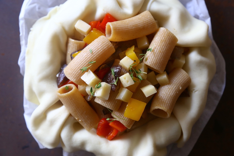pasta integrale con peperoni