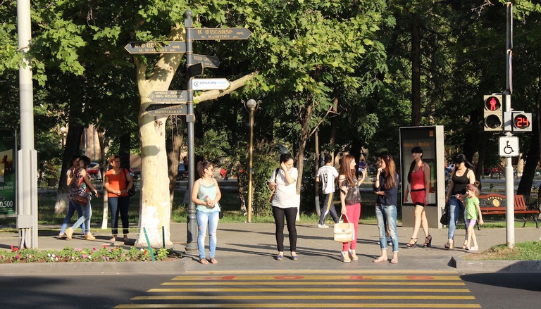 The streets of Yerevan, the Armenian capital © Sarine Arslanian