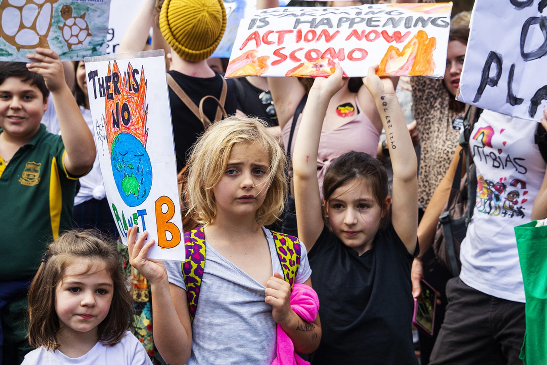 Bambini durante lo sciopero per il clima in Australia
