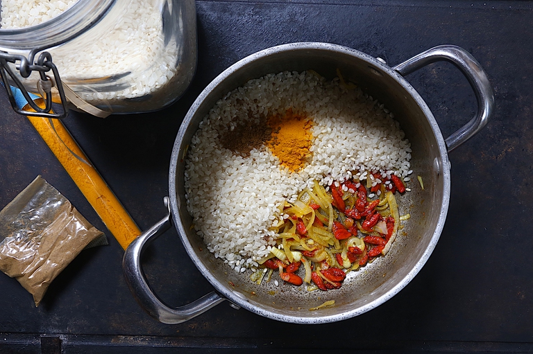 Risotto speziato tostato