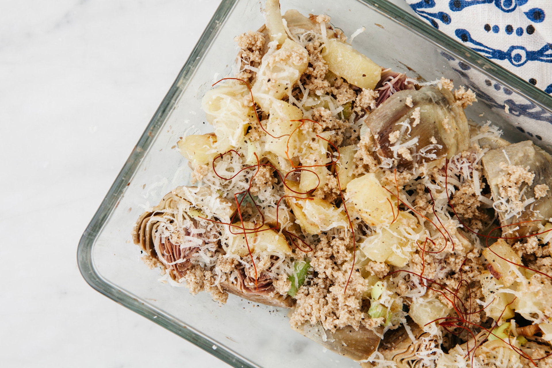 Carciofi gratinati al forno con crusca di avena