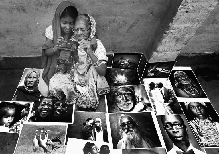 An Old Lady Photographer with Her Happy Moods_Honorable Mention