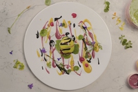 Uovo Arlecchino marinato allo spumante e fiori, la ricetta