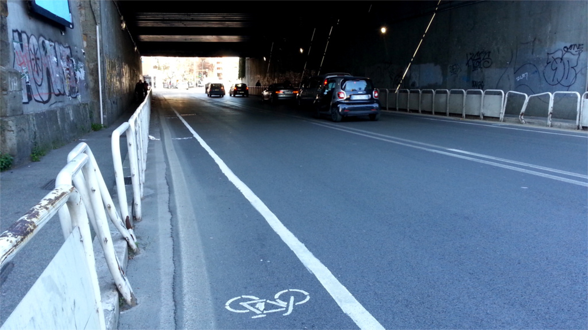 Ciclabile popolare tuscolana dal tunnel