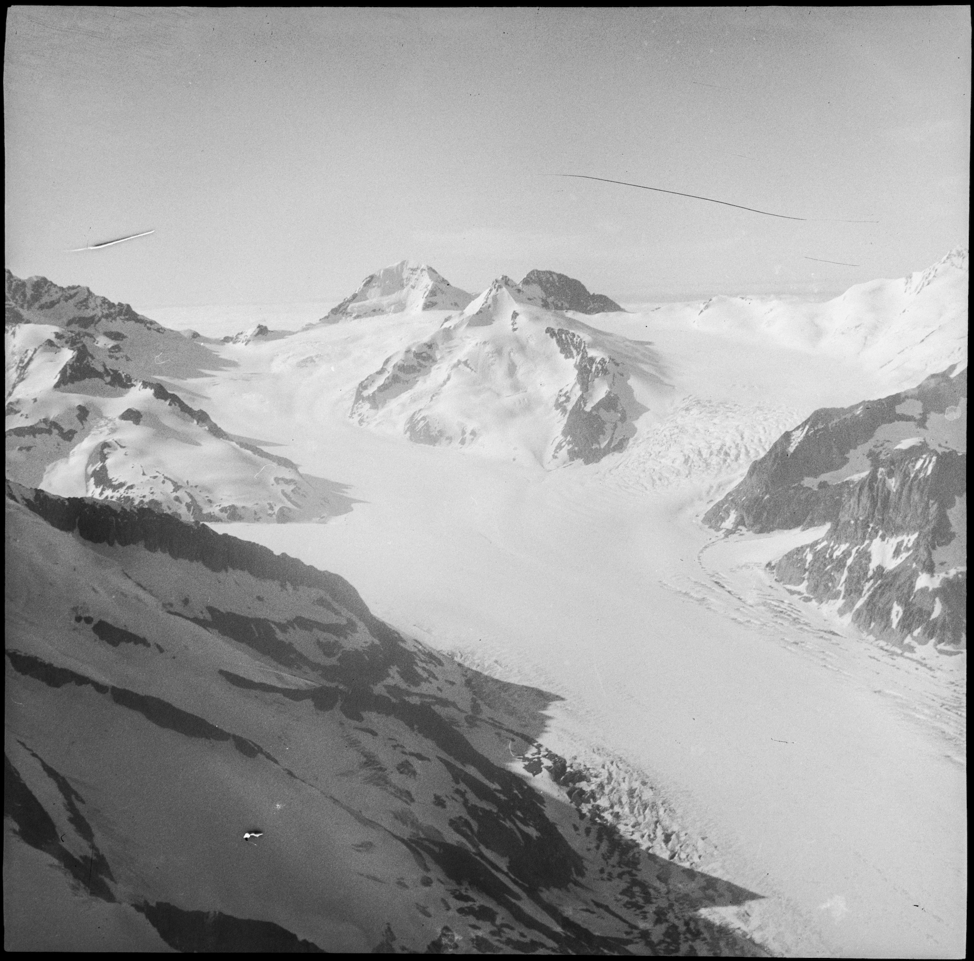 Aletschgletscher, Blick nach Nordwesten, Jungfraujoch