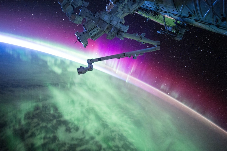 Earth from space, aurora, nasa