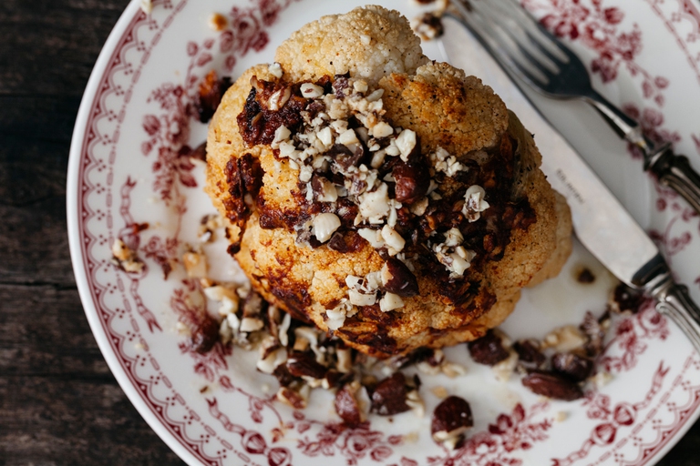 cavolfiore intero arrosto