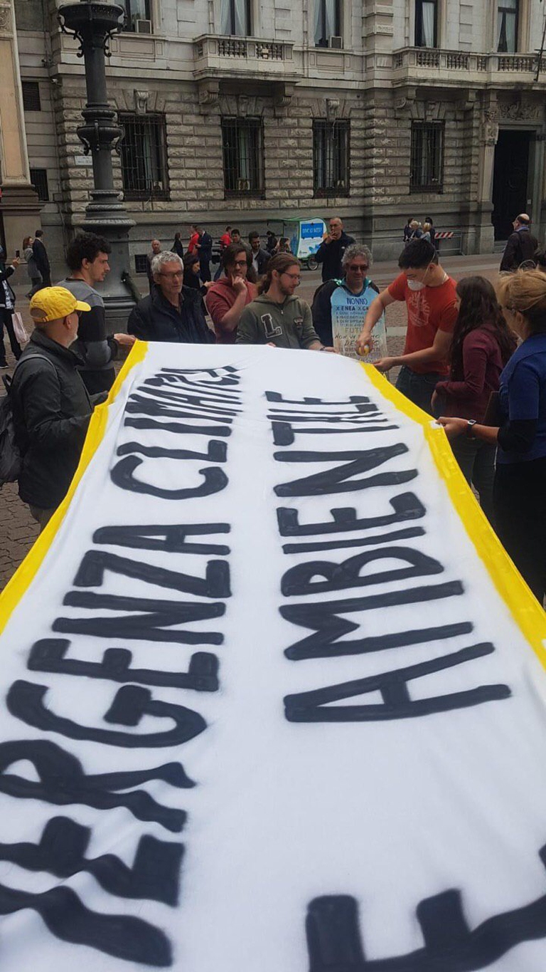Attivisti di Fridays For Future Milano