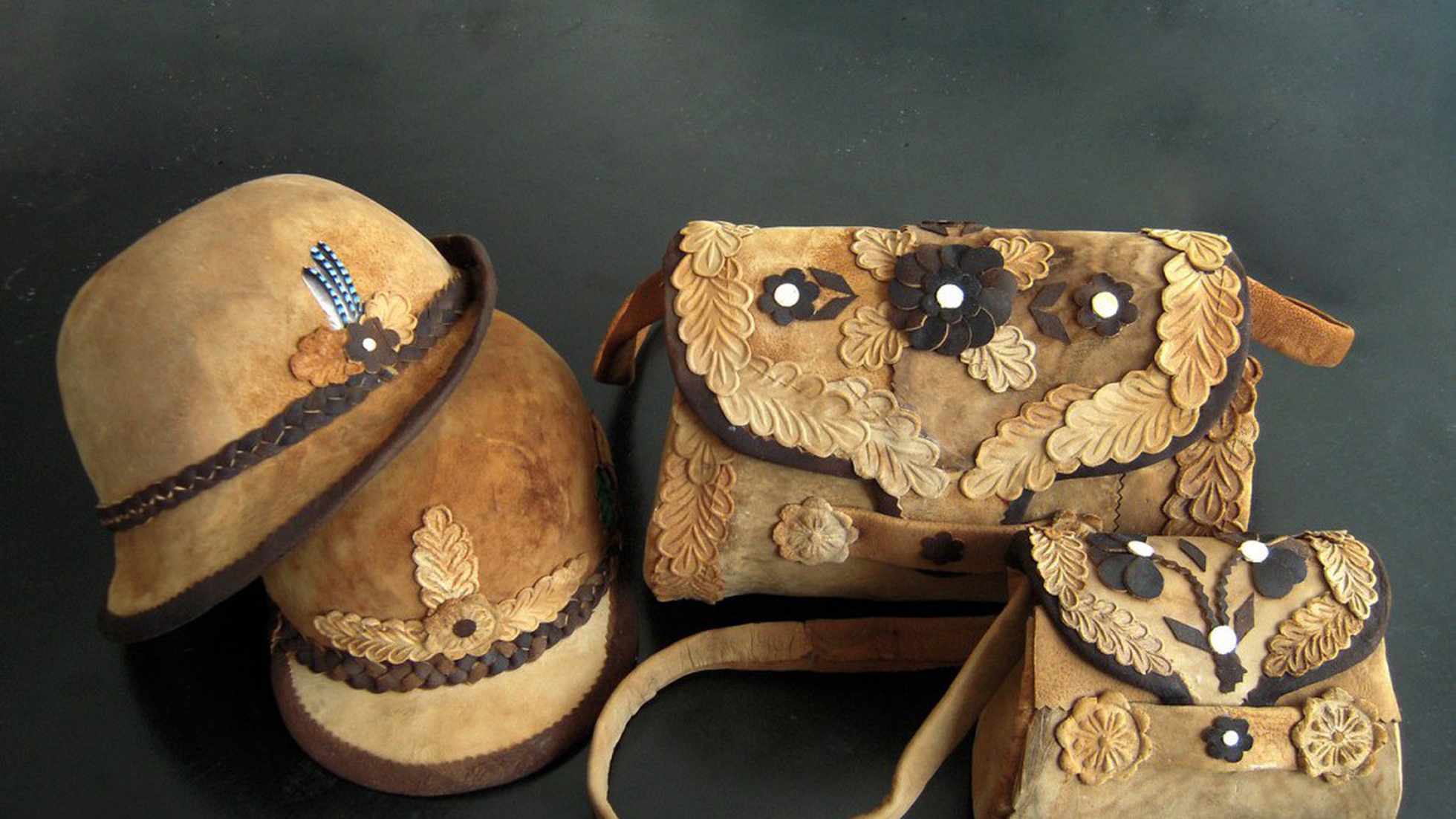 This leather bag is actually made from mushrooms