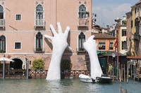Lorenzo Quinn. Why people are taking notice of giant hands emerging from a Venice canal
