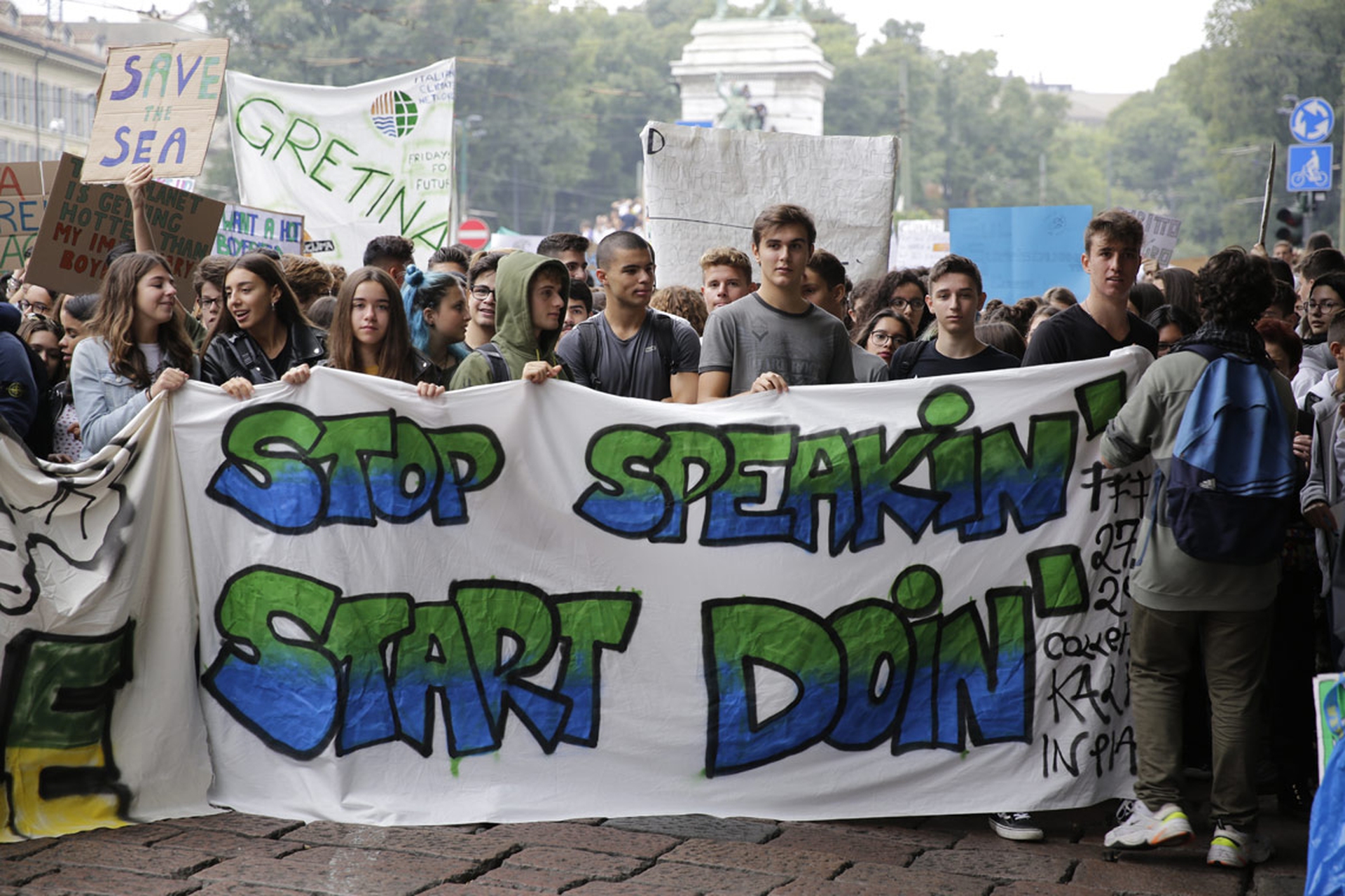 The head of the Milan strike