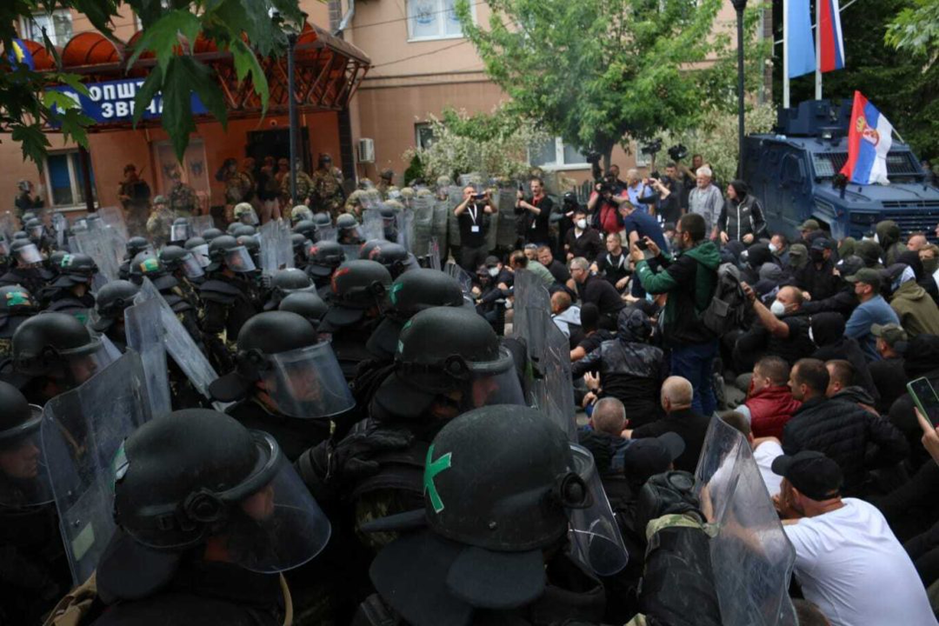 Serbians protest in northern Kosovo