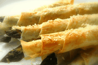 Asparagus filo rolls
