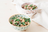 Insalata di grano saraceno, ceci e fagiolini