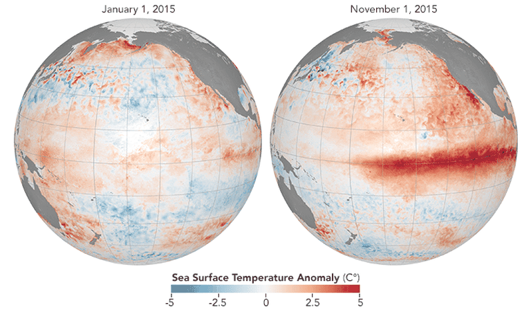 El Niño temperatura oceano 