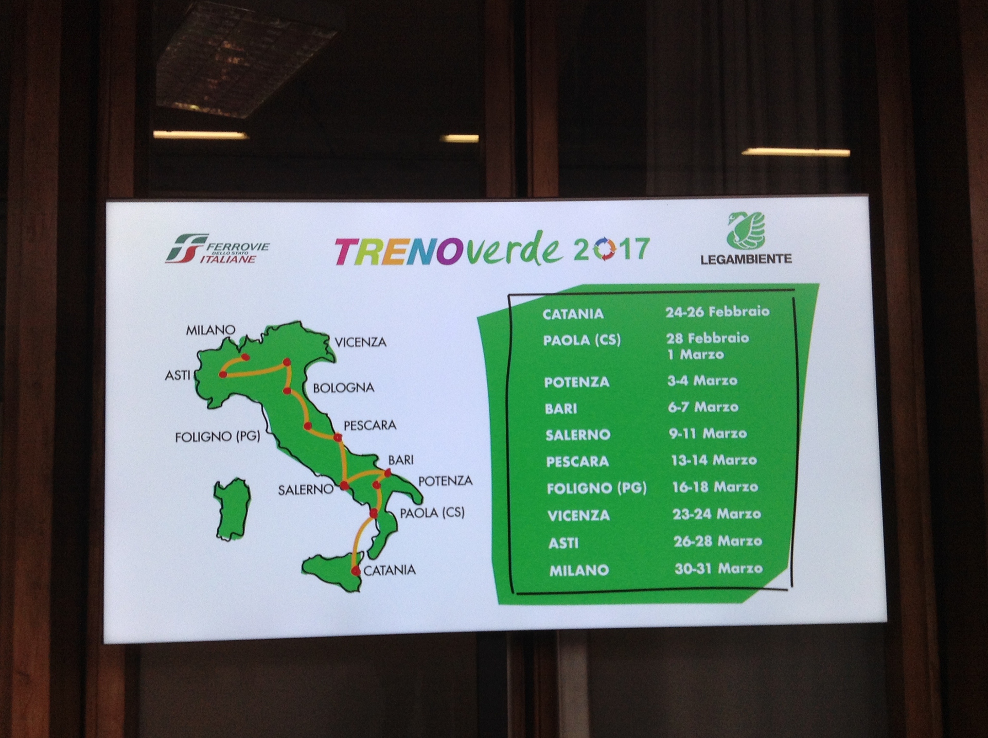 Treno Verde 2017 di Legambiente