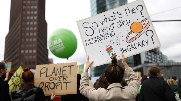 Una manifestazione per il clima in Germania