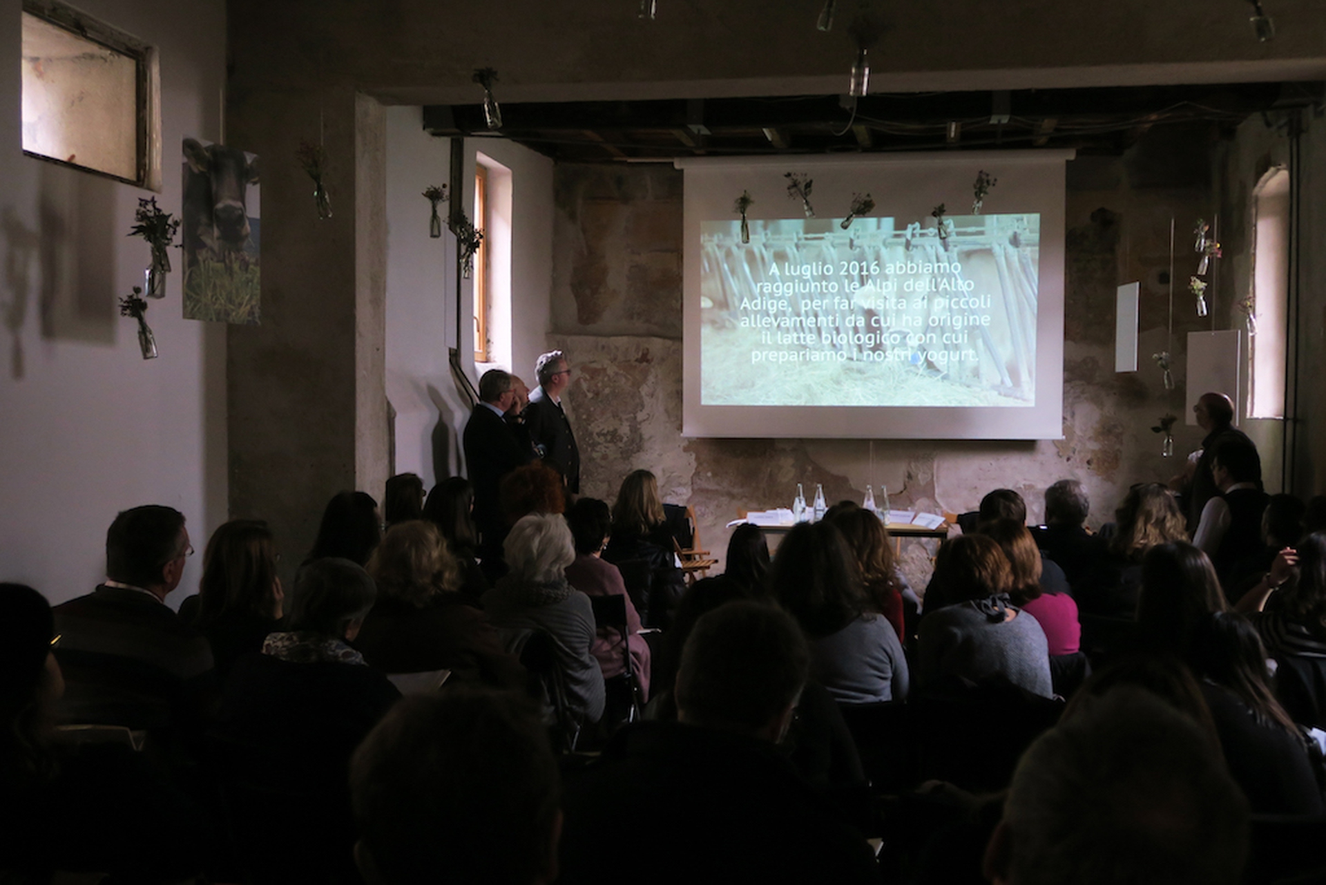 Alla presentazione dello yogurt biologico di Alce Nero