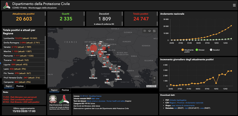 coronavirus mappa