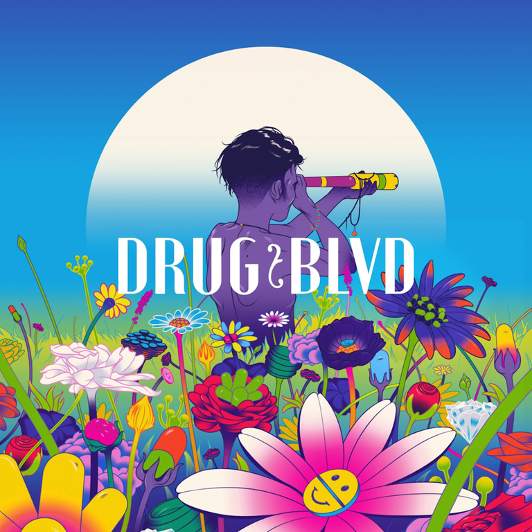 La copertina colorata della compilation drug boulevard.