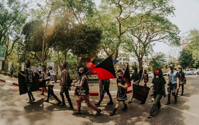 Gruppo punk Rebel Riot in Myanmar