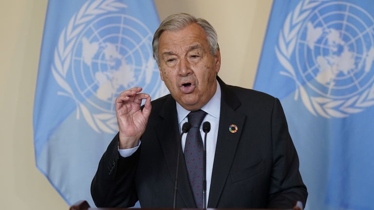 Il segretario generale delle Nazioni Unite Antonio Guterres