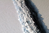 Larsen C, an iceberg twice the size of Luxemburg had collapsed from Antarctic ice shelf