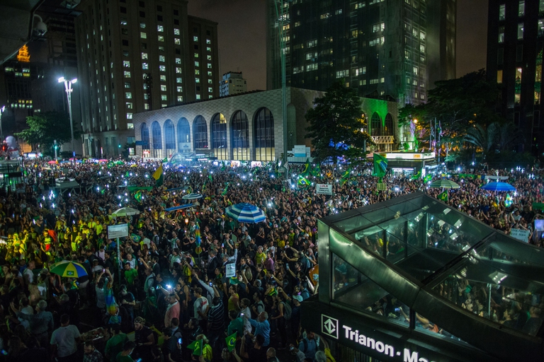 Le proteste della popolazione a San Paolo, marzo 2016