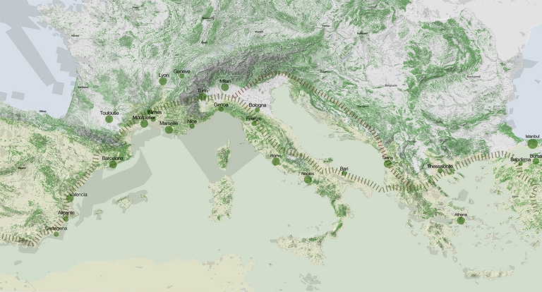 Render della Muraglia verde delle città continentale