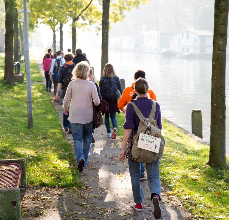 La marcia dell'associazione olandese Urgenda, dai Paesi Bassi alla Francia, per chiedere di agire in difesa dell'ambiente ©Urgenda