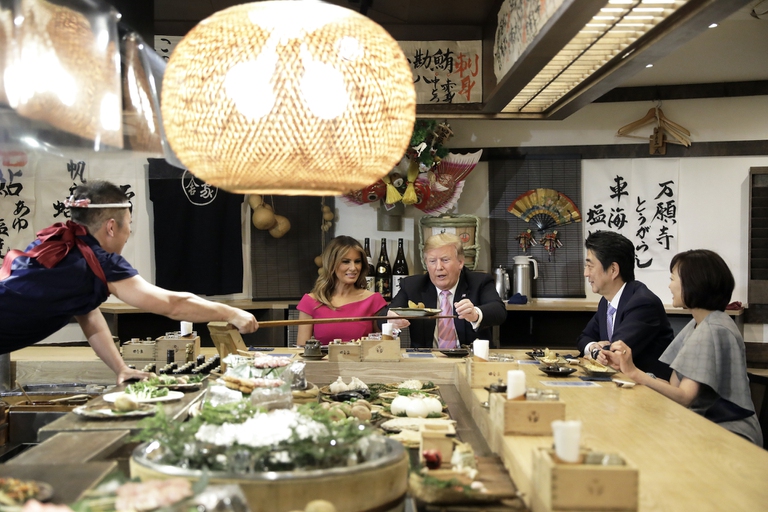 Donald Trump, Melania Trump, Shinzo Abe, Akie Abe