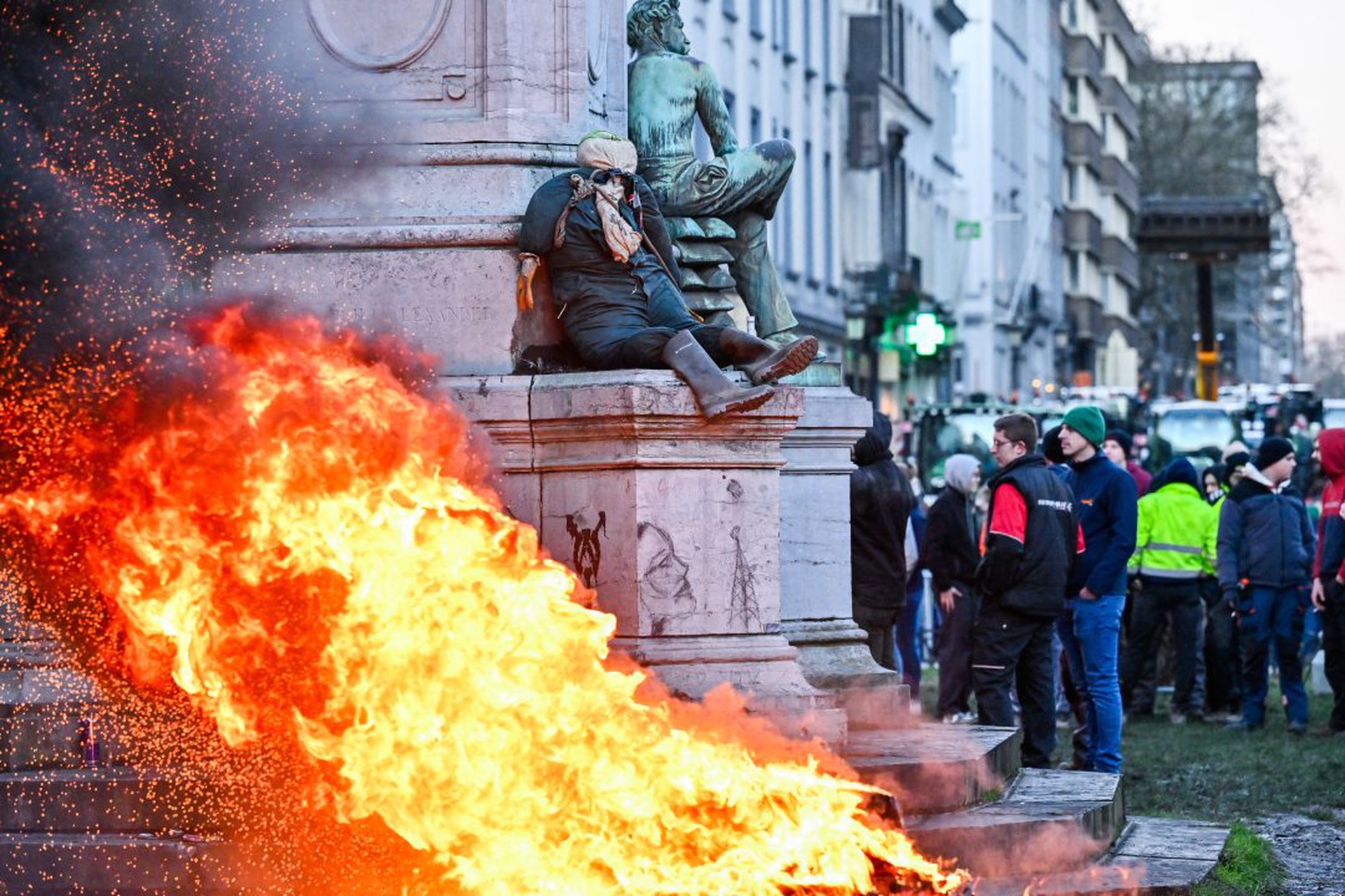 TOPSHOT-BELGIUM-AGRICULTURE-PROTEST