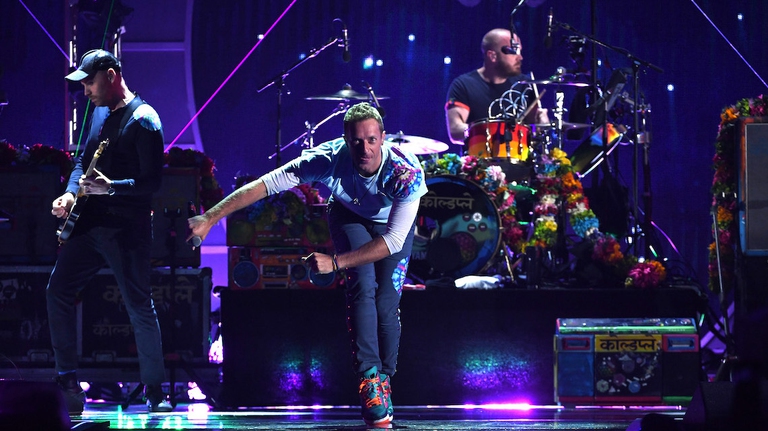 I Coldplay sul palco.