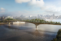 Garden bridge di Londra, il ponte-giardino pedonale sospeso sul Tamigi