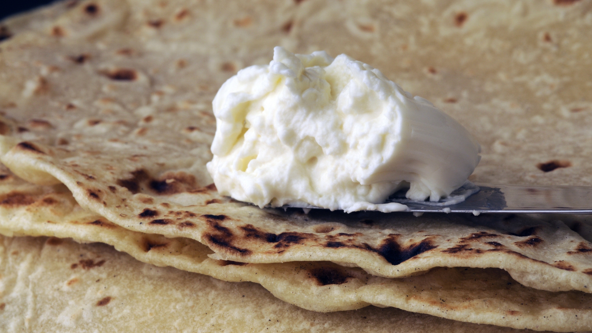 Squacquerone su piadine - Emilia Romagna