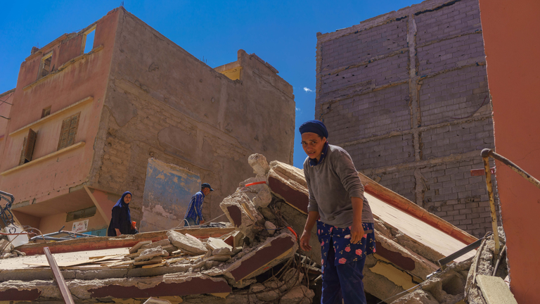 Macerie terremoto marocco