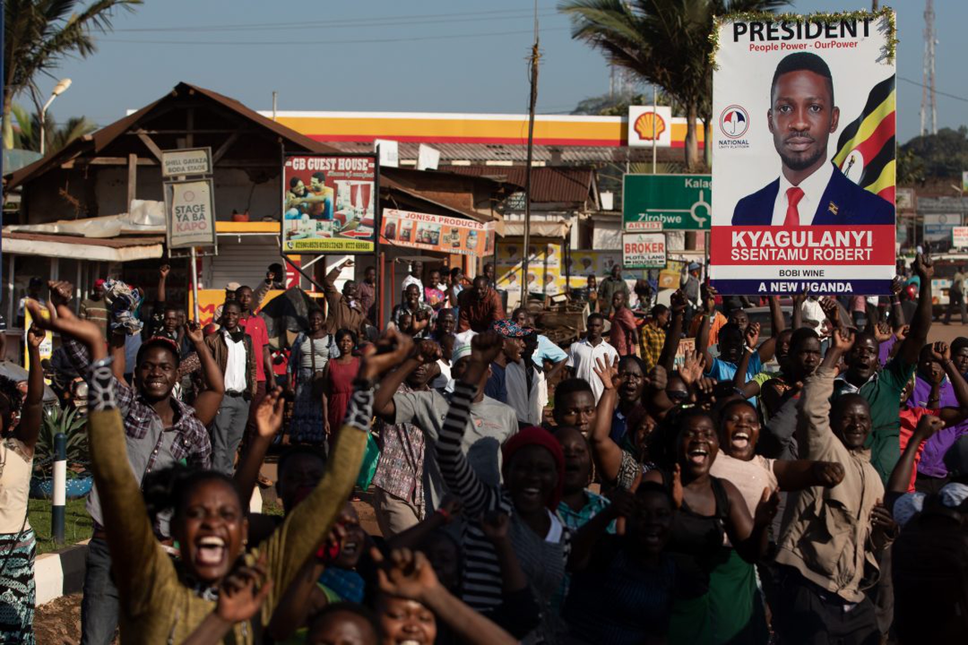 La campagna elettorale in Uganda del candidato Bobi Wine
