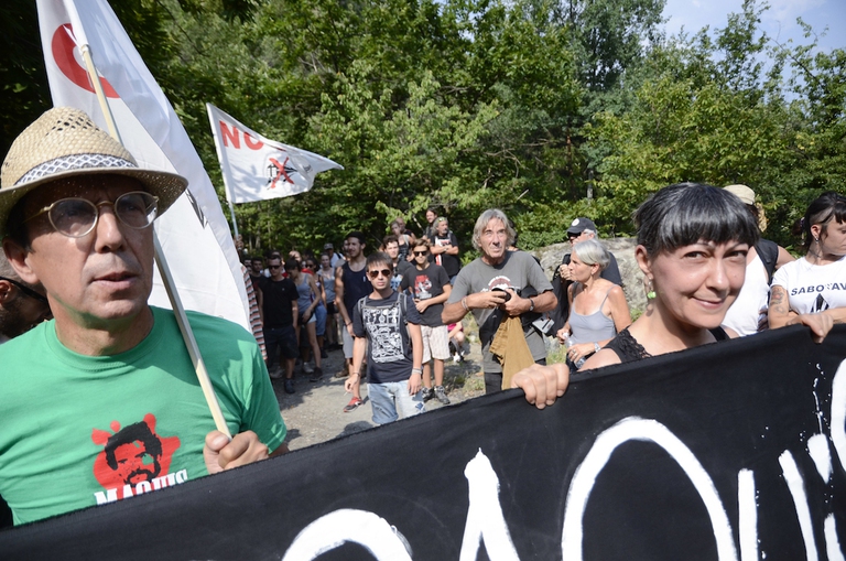 Una manifestazione contro la linea alta velocità tav Torino - Lione - Foto di Stefano Guidi/Corbis via Getty Images